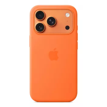 Silicone Dėklas Apple iPhone 17 Pro MagSafe Oranžinis