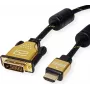 ROLINE 11.04.5896 Vaizdo kabelio adapteris 1,5 m HDMI A tipo (standartinis) DVI-D Juodas - Auksinis (11.04.5896)