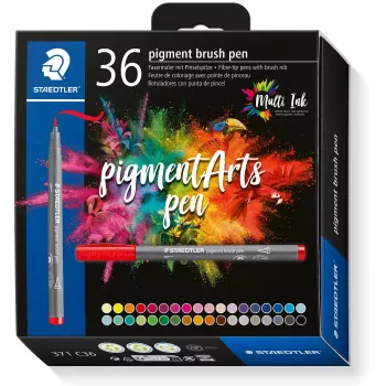 Brush Pen rinkinys Staedtler Pigment Arts 36 spalvų