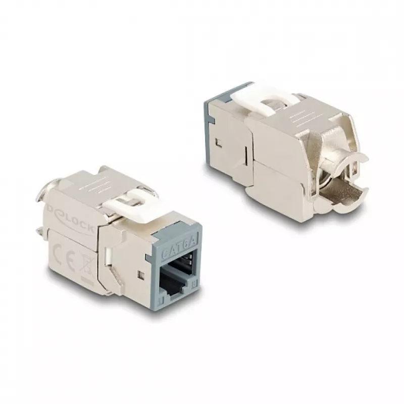 DeLOCK 88120 plokščias RJ-45 keystone modulis, pilkas, 10 vnt.