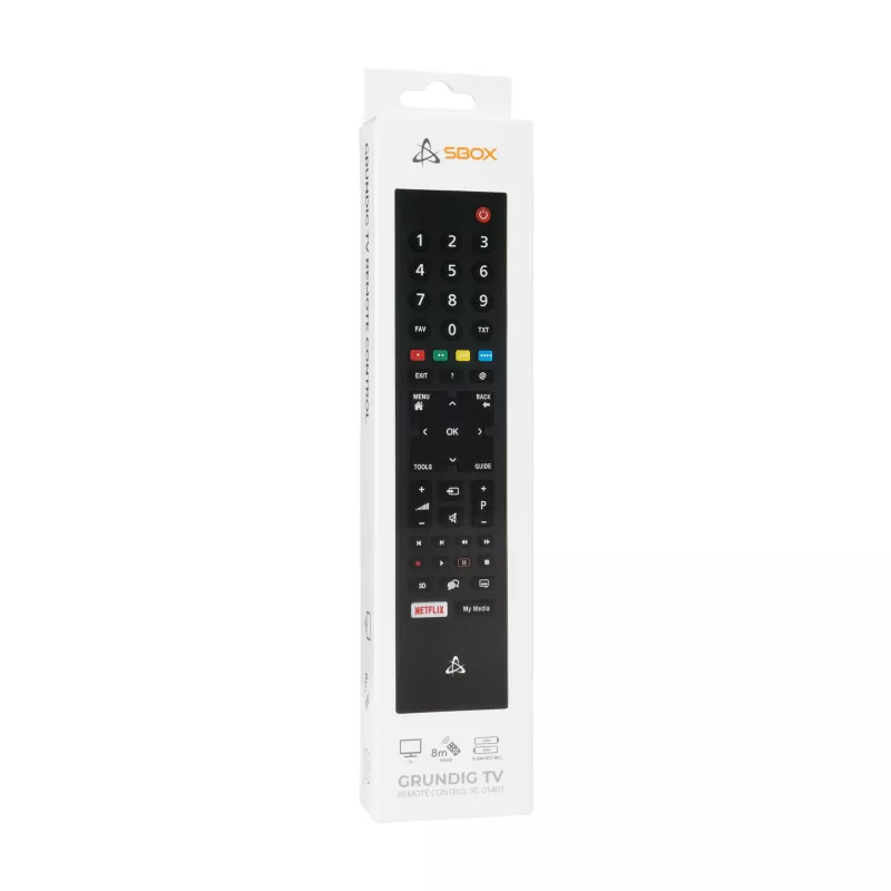 SBOX nuotolinio valdymo pultas RC-01407 – atraminis pultas Grundig televizoriams, universalus suderinamumas su įvairiais modeliais
