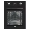 MPM MPM-45-BO-23C įmontuojama elektrinė orkaitė, 45 cm, 50 l, AQUA CLEAN, jutiklinis laikrodis ir valdymo rankenėlės, juodas stiklas