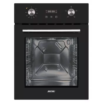 MPM MPM-45-BO-23C įmontuojama elektrinė orkaitė, 45 cm, 50 l, AQUA CLEAN, jutiklinis laikrodis ir valdymo rankenėlės, juodas stiklas