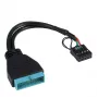 Inter-Tech 88885217 vidinis USB adapterio kabelis