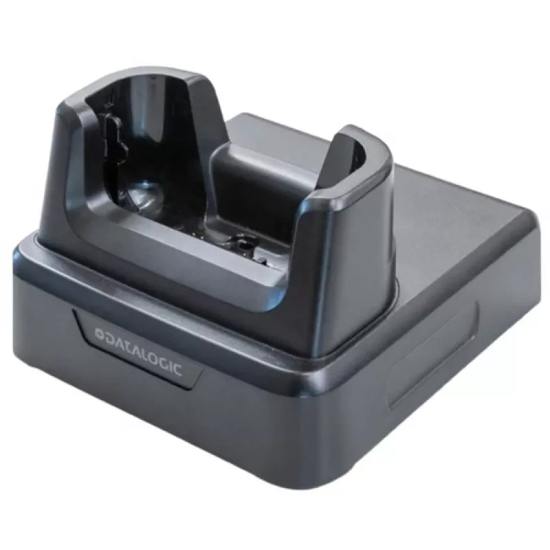 Datalogic vieno lizdo įkrovimo stotelė, skirta tik įkrovimui, reikalingas USB-C kabelis/94ACC0327 ir sieninis maitinimo adapteris/94ACC0383, įkrovimui be guminio įdėklo reikalingas adapteris