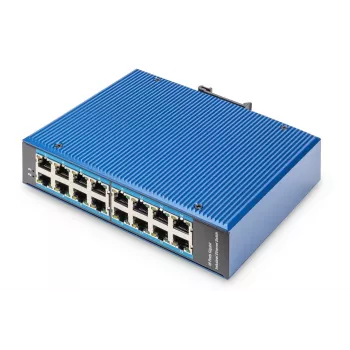 Digitus 16 prievadų Gigabit Ethernet tinklo jungiklis, pramoninis, nevaldomas