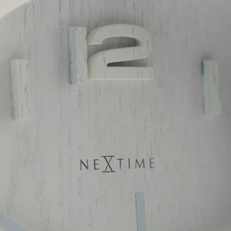 NeXtime 5192wi Wood Wood Small sieninis laikrodis 22x20 cm, baltas