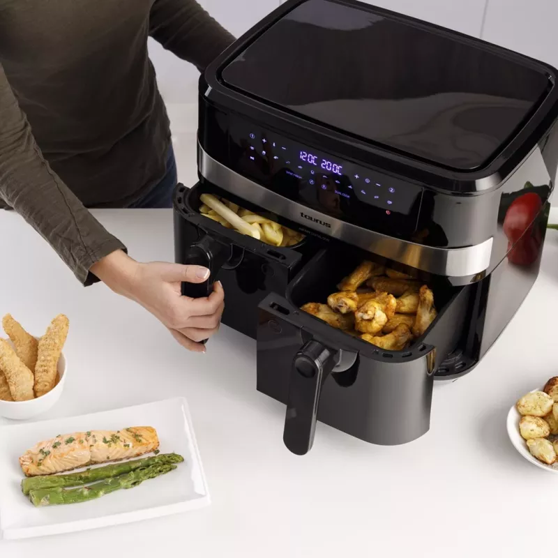 Taurus Air Fry Digital Duo Double 9 L 2200 W karšto oro gruzdintuvė juoda