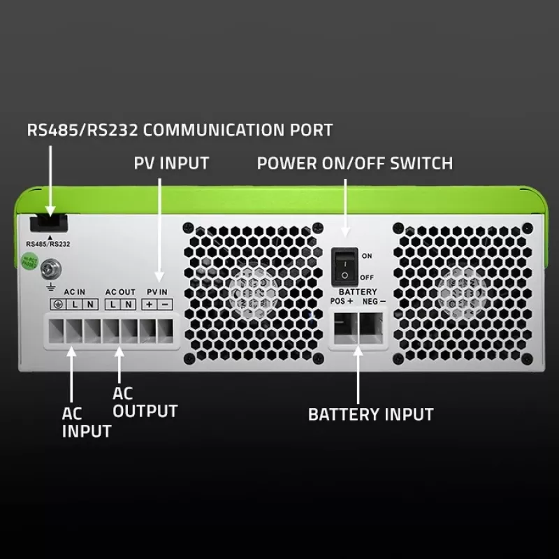 Hibridinis saulės inverteris Off-Grid 6200W | 120A QOLTEC