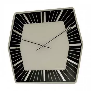 NeXtime klok 8128zw Hexagon sieninis laikrodis, 43x43 cm, baltas