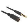 Garso ilginimo laidas DeLOCK 84716 0.5 m 3,5 mm Juodas