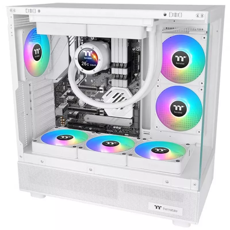 Ventiliatoriaus rinkinys Thermaltake CT140 EX Reverse ARGB Sync Baltas 3 vnt.