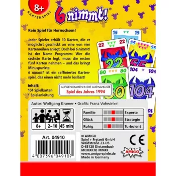 Amigo 6 nimmt!, Kortų žaidimas