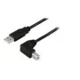 Microconnect USBAB2ANGLE10 USB A – USB B kabelis 10 m juodas