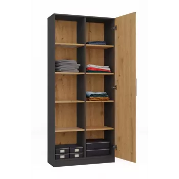 Biuro spintos viršus Topeshop RD-80 ANT/ART KPL, 10 lentynų, medžio drožlių plokštė, 800×300×1820 mm