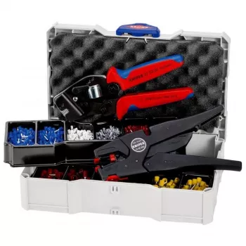 Knipex užspaudimo rinkinys 97 90 16 su užspaudimo replėmis ir laidų nuėmikliu