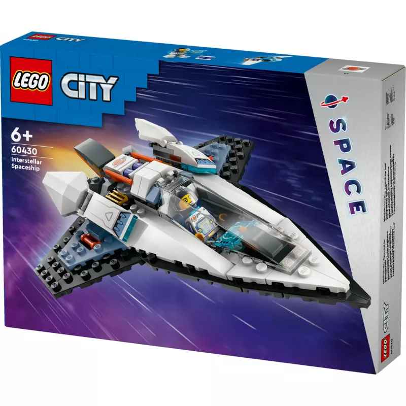 LEGO City 60430 kosminis laivas tarp žvaigždžių, kaladėlių rinkinys, 240 elementų, 1 žmogeliukas, nuo 6 metų