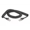DeLOCK RJ45 spiralinis tinklo kabelis, vyriškas-kištukas, Cat.5e, 2 m, juodas