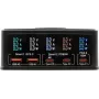 Kelių prievadų įkroviklis Exsys EX-1106 160W, juodas, keli USB išvesties prievadai