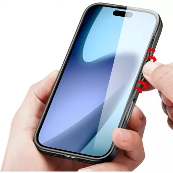 Apsauginis dėklas telefonui Nevox StyleShell NYLO, skirtas iPhone 17, 6,3 colio, juodas