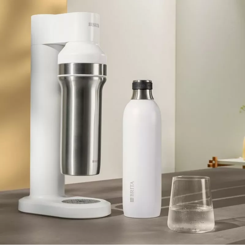 Butelis gazuotuvui BRITA 1046735 — nerūdijantis plienas, 1 L, 93 mm skersmuo, 305 mm aukštis