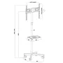 Mobilus televizoriaus stovas MACLEAN MC-949, 32–55 col., VESA 75×75–400×400 mm, 25 kg, 147–155 cm, lentyna, juodas