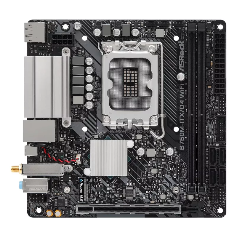 Motininė plokštė ASRock B760M-ITX/D4 WiFi Intel B760 LGA 1700 mini ITX