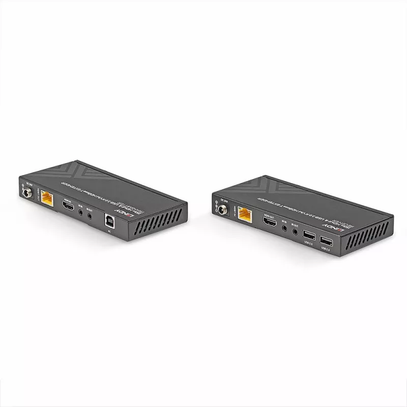 Lindy 150 m Cat.6 HDMI 4K60, USB 2.0 ir IR HDBaseT KVM prailgintuvas