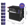 Qoltec Smart Monolith baterijų krautuvas, skirtas LiFePO4 AGM GEL SLA akumuliatoriams | 10A | 12V
