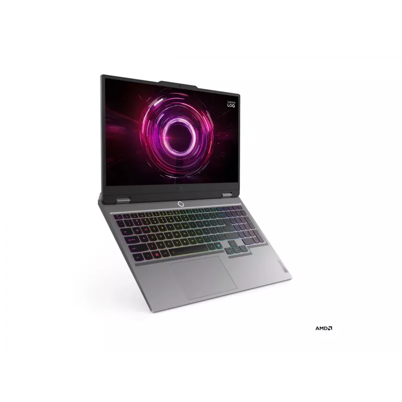 Nešiojamas kompiuteris Lenovo LOQ Ryzen 5, 15,6 colio FHD IPS 144Hz, 16GB RAM, 512GB SSD, NVIDIA RTX 5050 8GB, Windows 11 Home (Luna Grey)