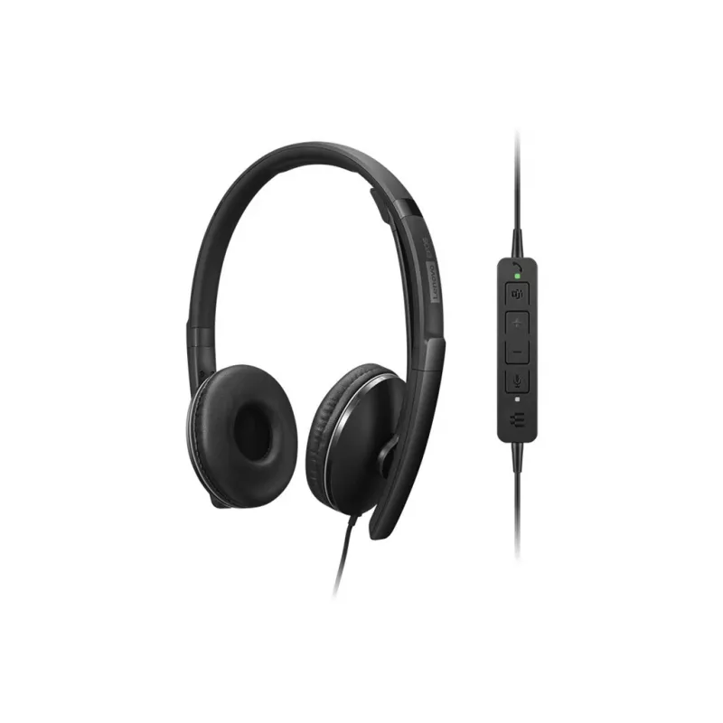 Lenovo 4XD1P83425 ausinės / headset, laidinės, ant galvos, skambučiams / muzikai, USB-A, juodos