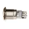 DimasTech PD024 sidabrinis kompiuterio korpuso mygtukas su LED žiedu