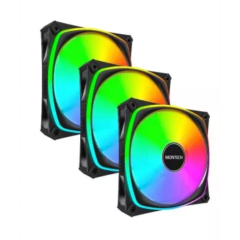 MONTECH AX120 PRO Black 120mm ARGB 3 vnt. pakuotė