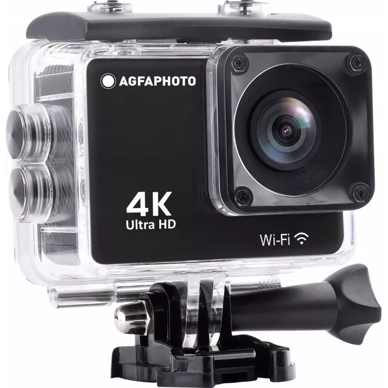 AgfaPhoto Action Cam AC9000BK 4K, vandeniui atspari, Wi-Fi, lėtas judesys/laiko intervalas