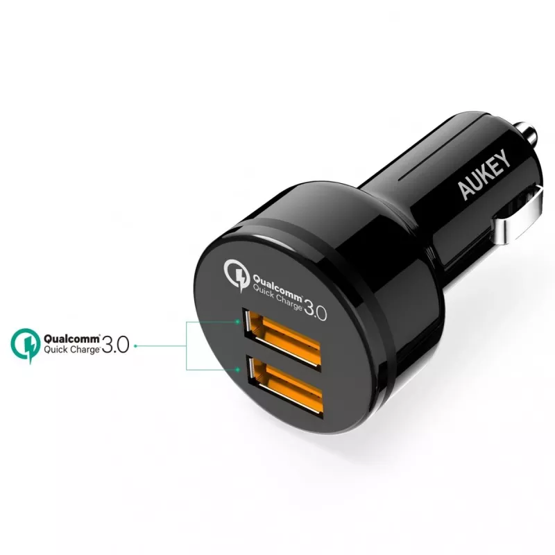 Automobilinis greitasis įkroviklis CC-T8 2xUSB 3.0 6A 36W + micro USB laidas 1m