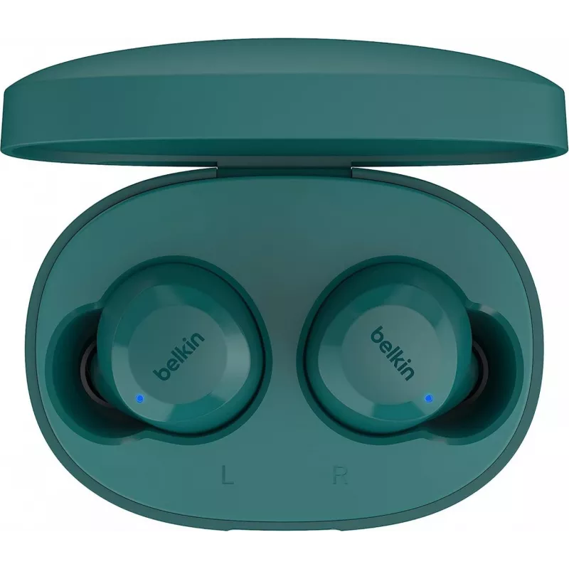 Belkin SoundForm Bolt AUC009btTE true wireless ausinės į ausis su mikrofonu, žalsvai mėlynos