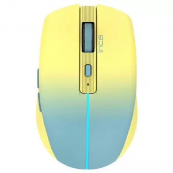 Cian Technology GmbH INCA Mouse IWM-511RS belaidė pelė su Bluetooth ir radijo ryšiu, RGB foninis apšvietimas, geltona