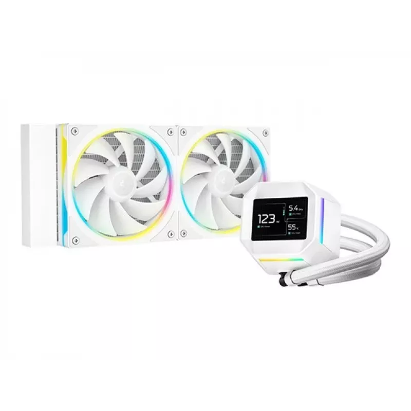 DeepCool LM240 WH procesoriaus skysčio aušinimo rinkinys 12 cm baltas 1 vnt.
