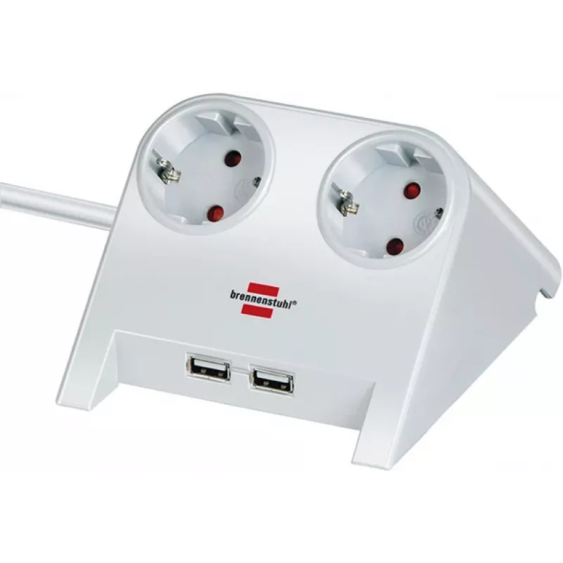 Prailgintuvas Brennenstuhl 1153520222 su 2 kištukiniais lizdais ir 2 USB prievadais, 1,8 m