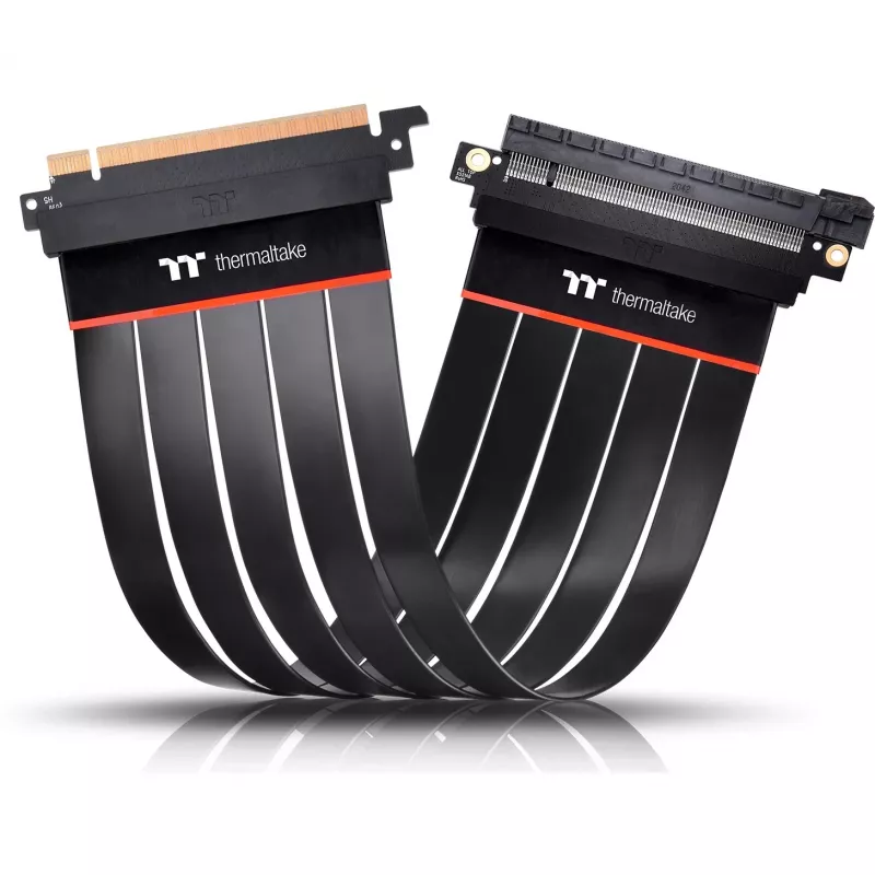 Thermaltake AC-058-CO1OTN-C1 PCIe 4.0 x16 riser pratęsimo kabelis, 0,3 m, juodas