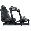 Lenktyninė atlošiama sėdynė Next Level Racing ERS3 Elite Premium – juoda PU oda, atlošiamas atlošas, tinkanti kėbului ir grindims