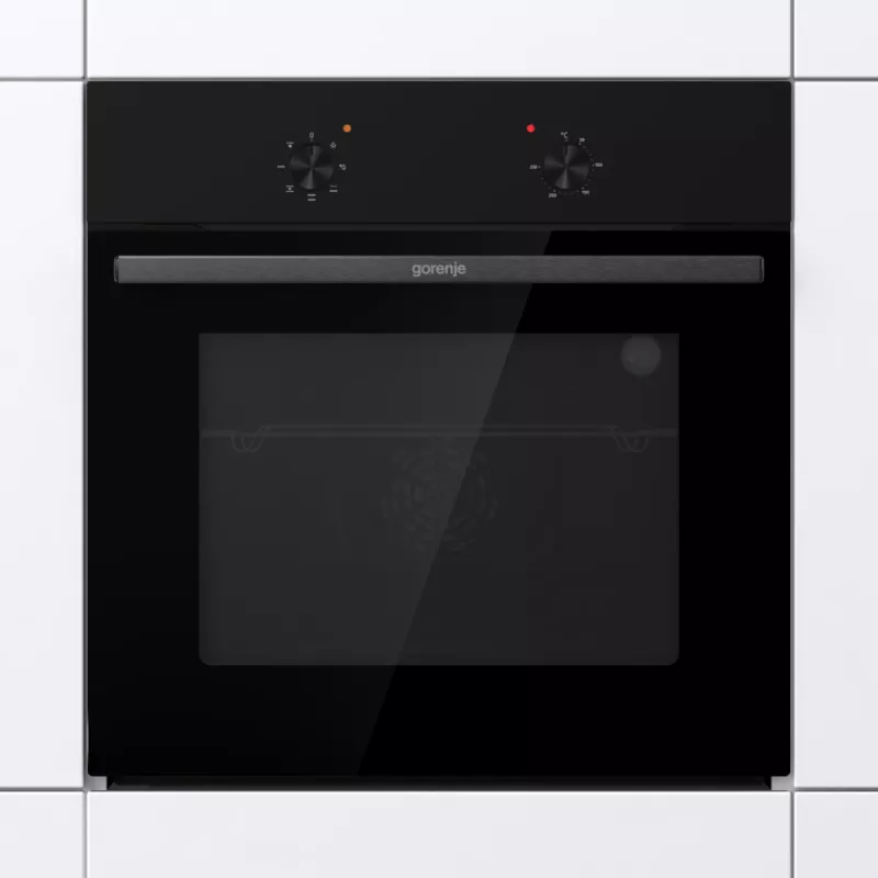 Gorenje orkaitė BO6615E01B | 60 L | elektrinė | EnamelClean | Push-pull mygtukai | juoda