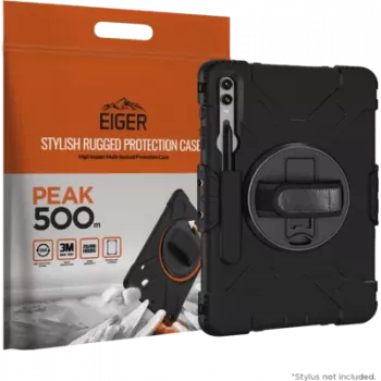Eiger Peak 500m dėklas Galaxy Tab S9+ juodas - Planšetiniam kompiuteriui (EGPE00164)