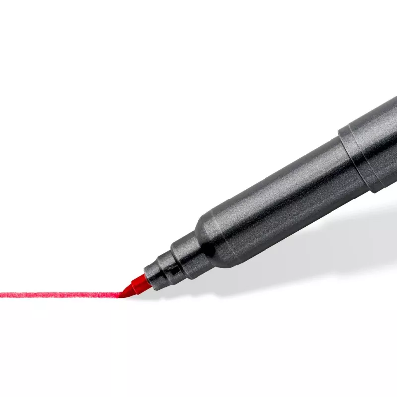 Staedtler 3001 C6-3 flomasteriai – 6 spalvų, smulkus antgalis, kulkinis ir šepetėlio antgaliai