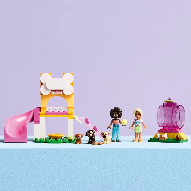 LEGO Friends Šuniukų žaidimų aikštelė 42665, 66 dalių, 2 minifigūrėlės, amžius 4+
