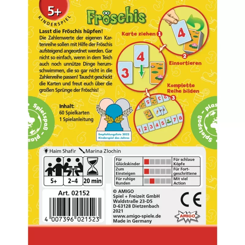 Kortų žaidimas Amigo Froeschis Koncen, 20 min.