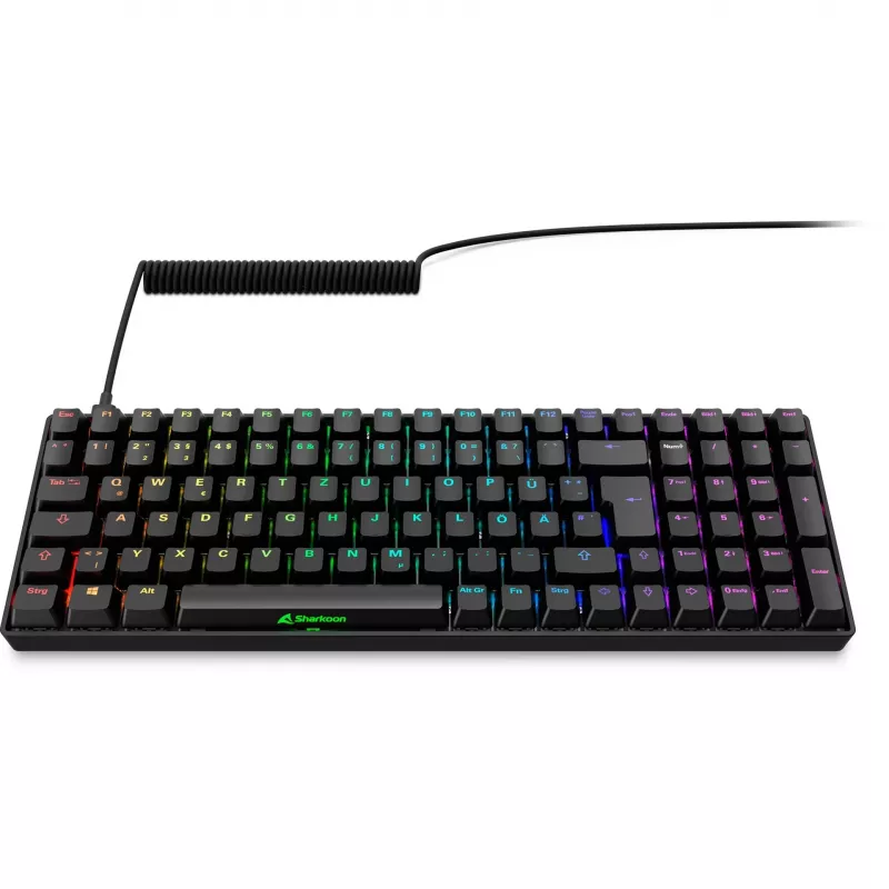 Sharkoon SGK50 S2 belaidė RF žaidimų klaviatūra, QWERTZ vokiškas išdėstymas