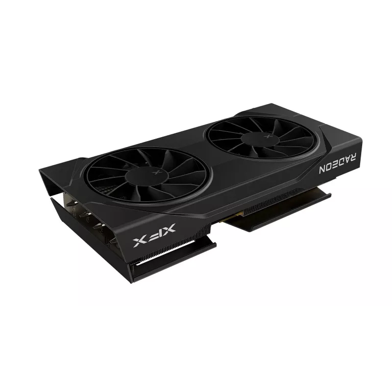 Vaizdo plokštė XFX Radeon RX 9060 XT — 8 GB GDDR6, 128 bitų, PCIe 5.0, 2x DP + HDMI, 2 ventiliatoriai