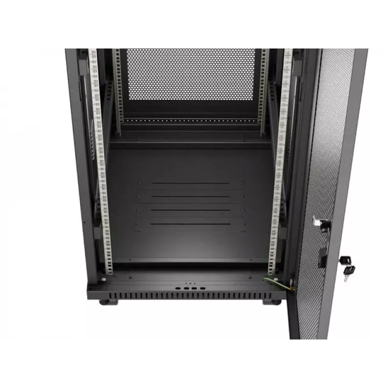 Laisvai pastatomas serverio spintos korpusas LANBERG FF01-6824-23BL 24U 600×800 mm IP20 Juodas
