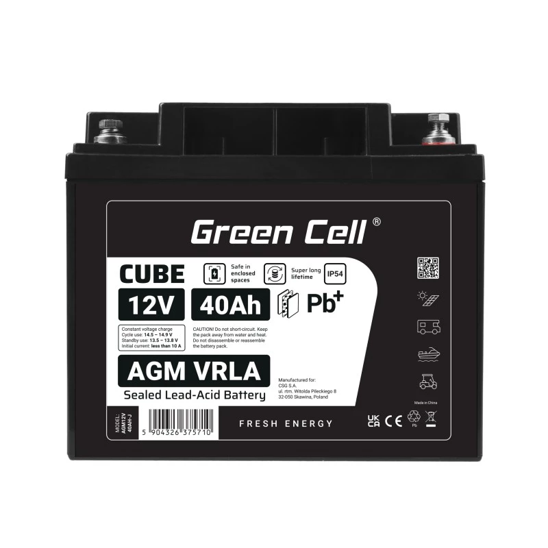 Akumuliatorius AGM VRLA 12V 40Ah IP54
